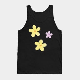 Summer Tropical Floral Watercolor Illustration Tank Top